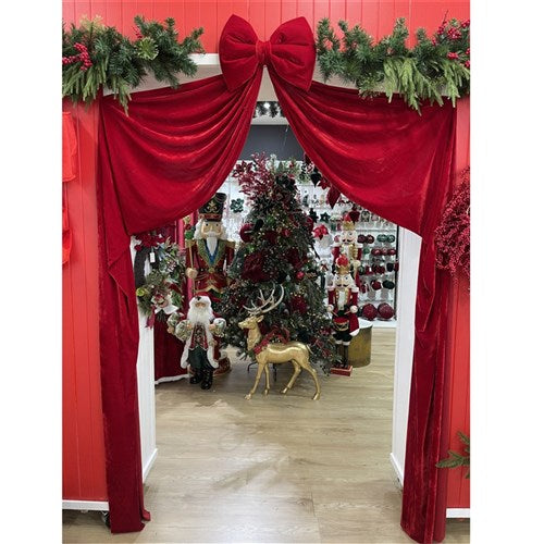 Red Velvet Christmas Bow - 280cm