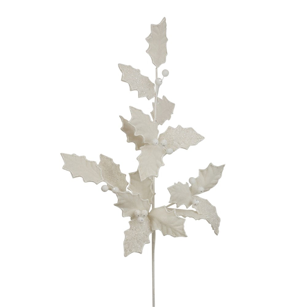 White Velvet Holly Stem