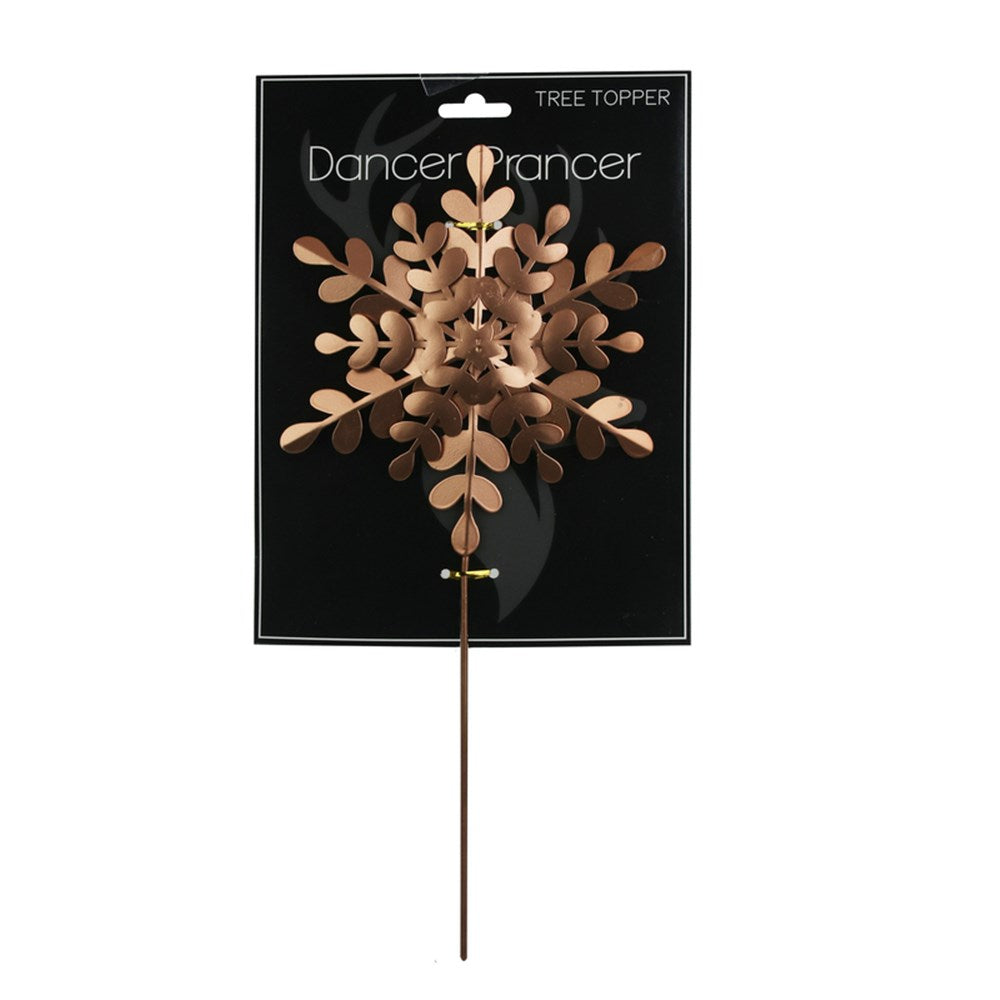 Rose Gold Metal Snowflake Tree Topper