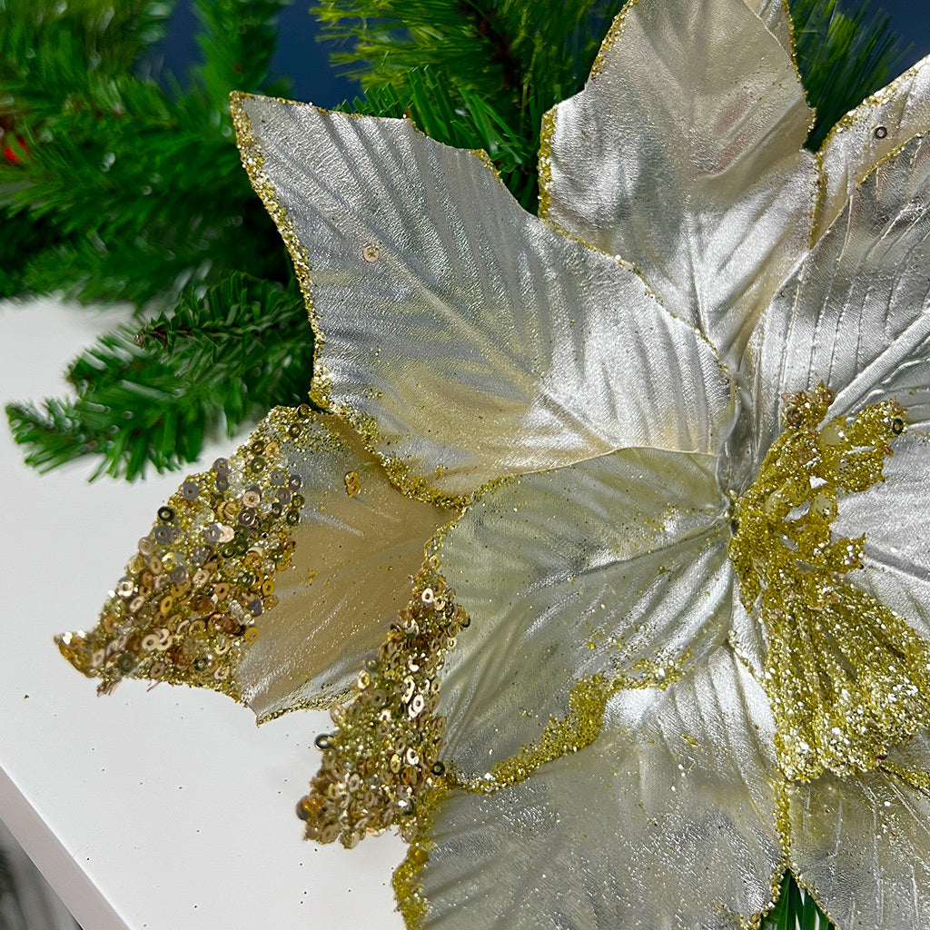 Flower silver and gold