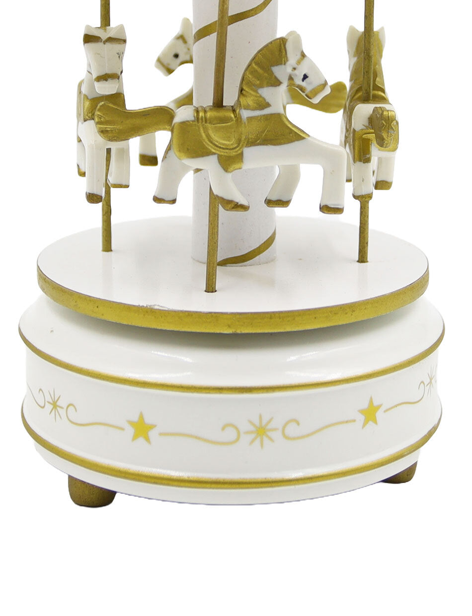 WOODEN Musical Carousel - White