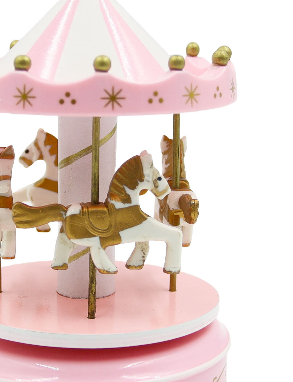 WOODEN Musical Carousel - Pale Pink