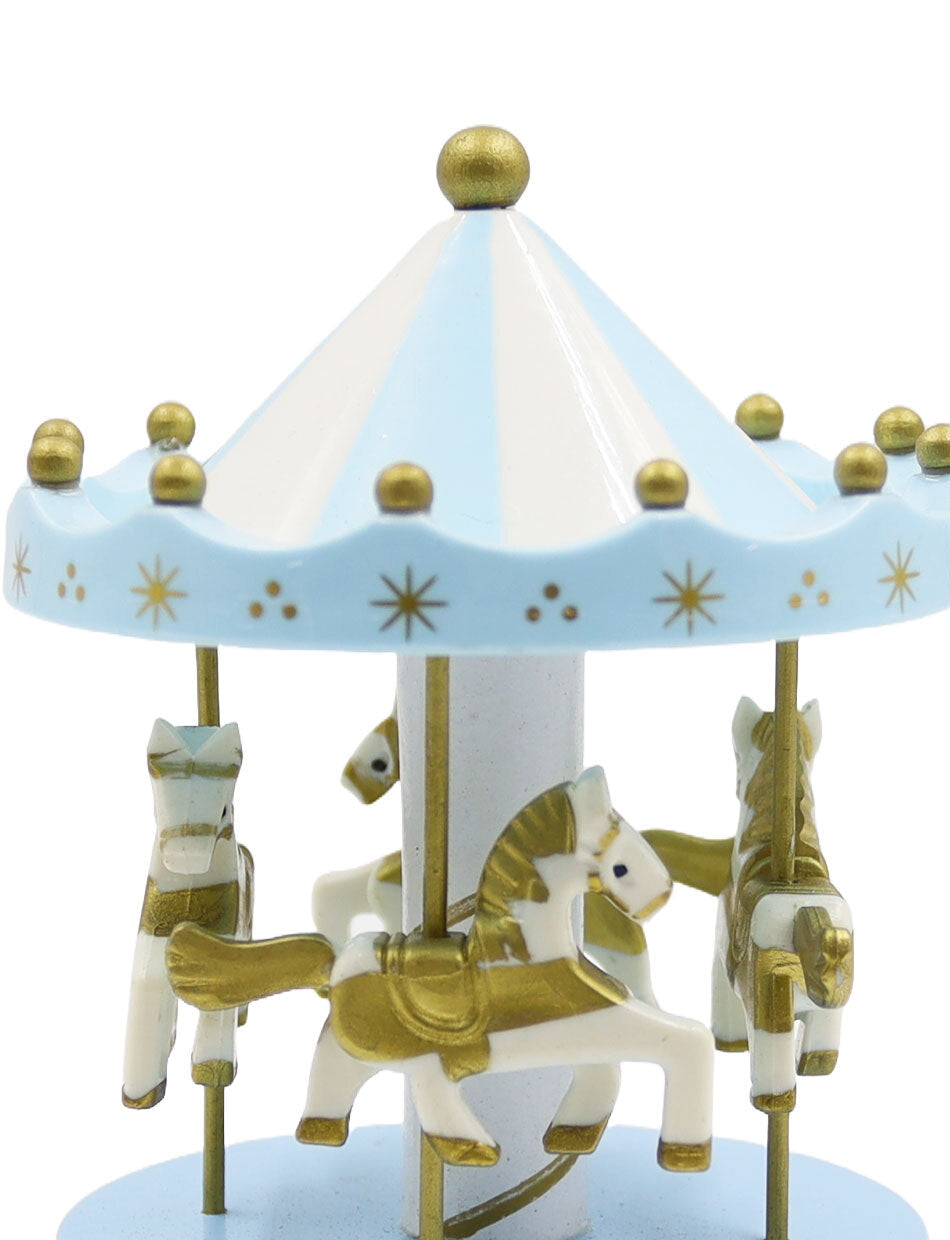 WOODEN Musical Carousel - Baby Blue