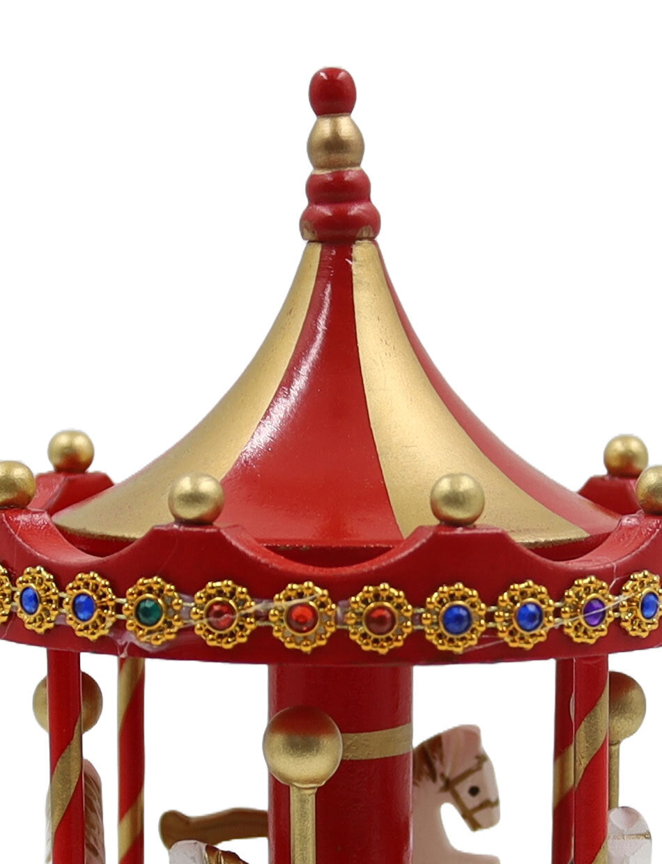 WOODEN Musical Carousel Red