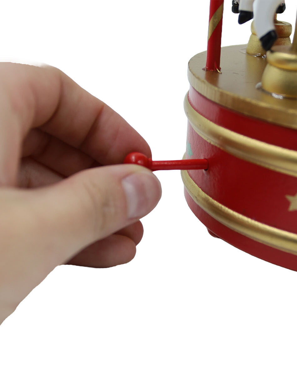 WOODEN Musical Carousel Red