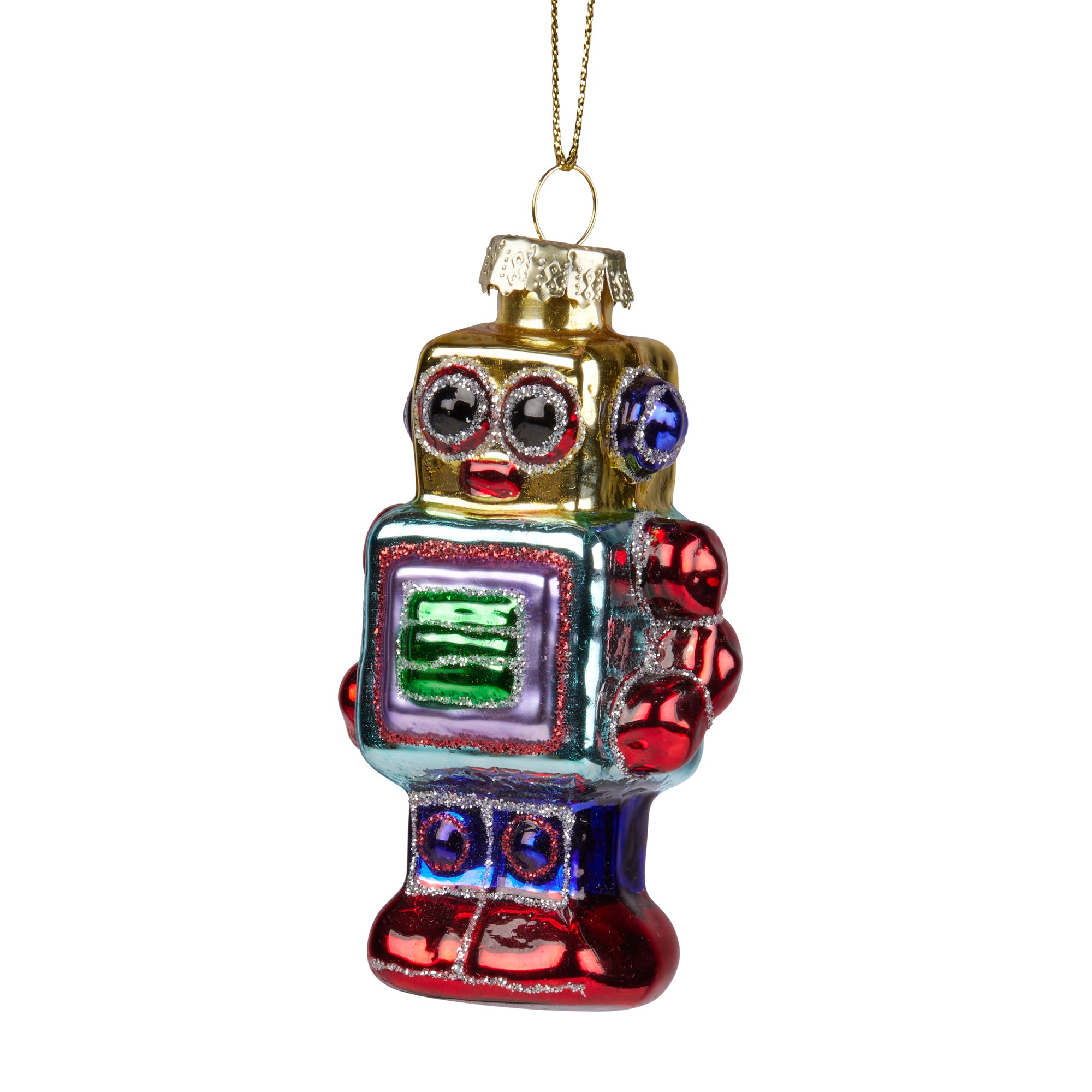 Glass Robot Ornament