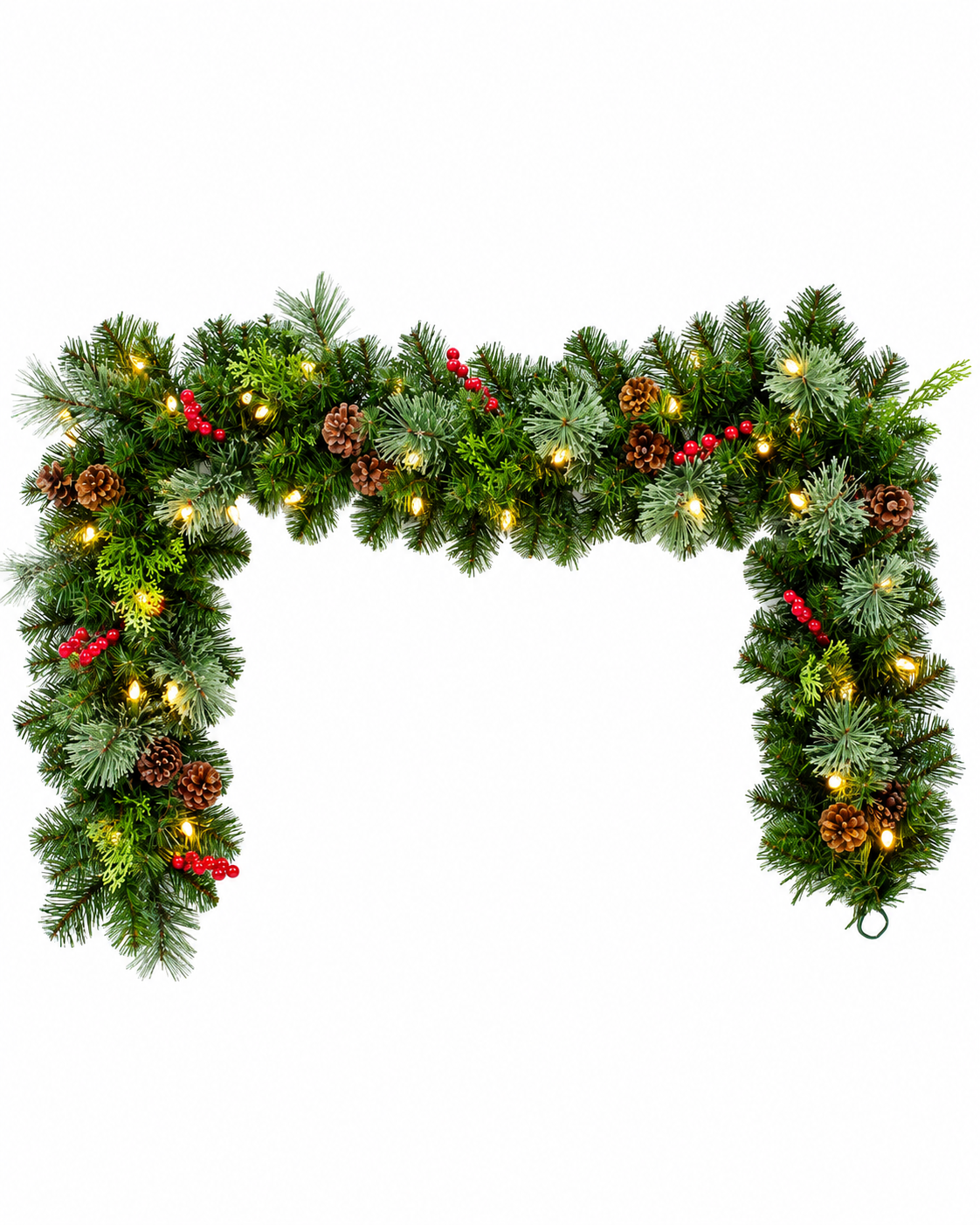 The Adelaide Evergreen Pre-Lit Garland 1.8m
