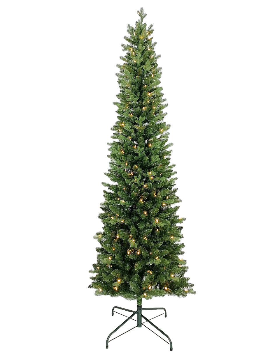 Kingsport Ultra Slim Pre lit Dual Colour Christmas Tree