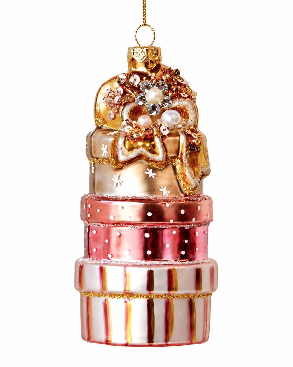 Christmas Gift Stack Ornament – 12cm