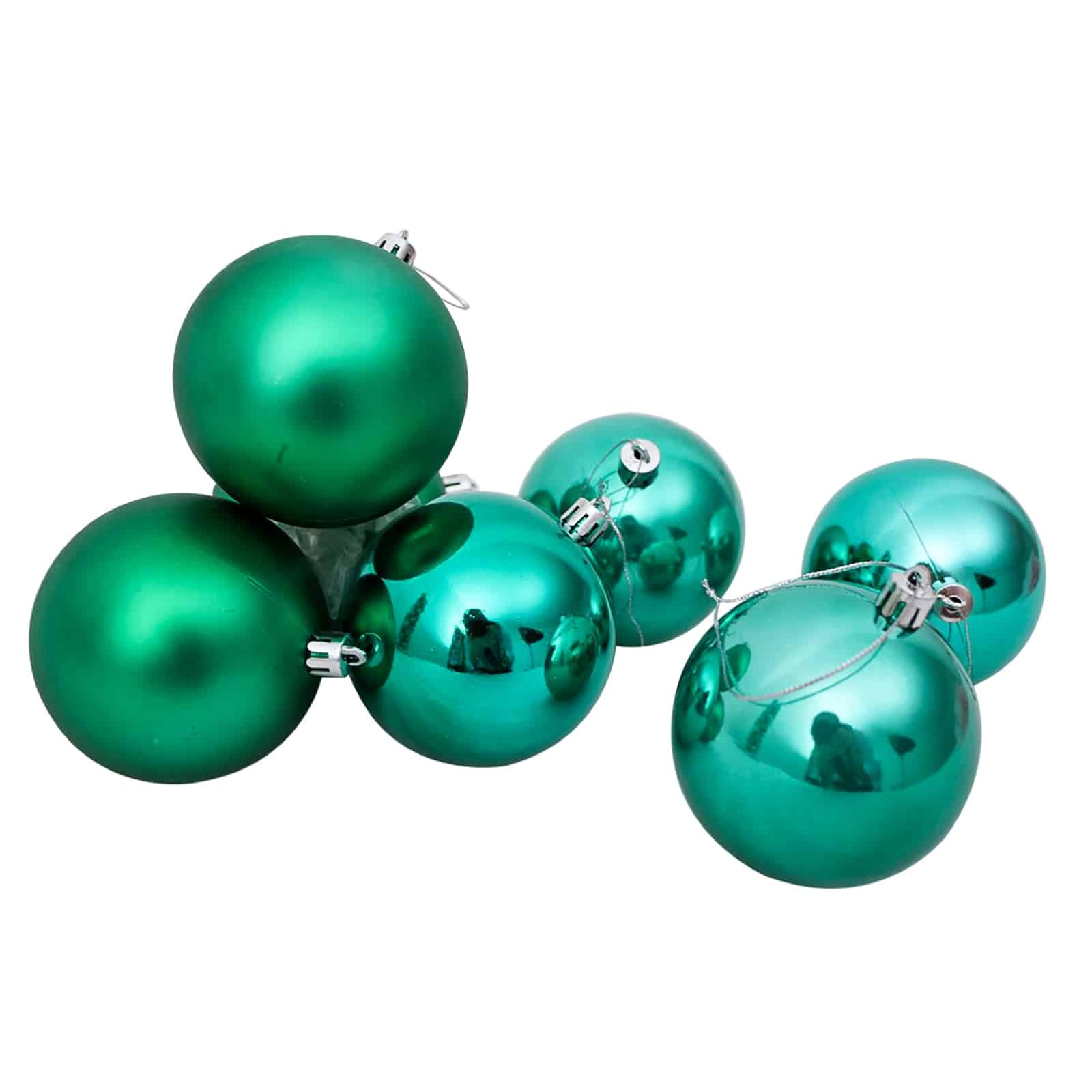 80mm Christmas Baubles Teal 45 Balls