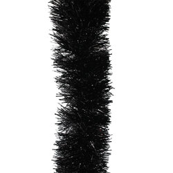 10m  BLACK  Christmas Tinsel  - 100mm wide