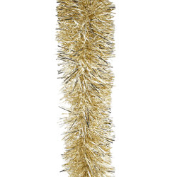 10m  CHAMPAGNE GOLD  Christmas Tinsel  - 100mm wide