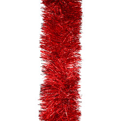 10m  RED  Christmas Tinsel   -  100mm wide