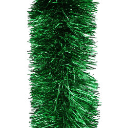 25m   GREEN   Christmas Tinsel  -  150mm wide