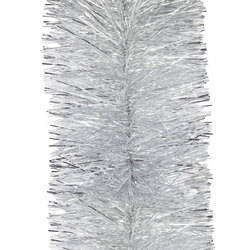 25m   SILVER   Christmas Tinsel   -  200mm wide