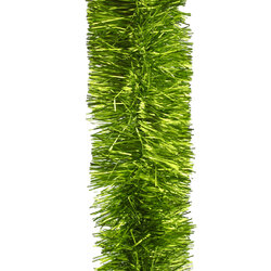 5m  APPLE GREEN  Christmas Tinsel   -  75mm wide