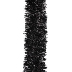 5m  BLACK  Christmas Tinsel   -   75mm wide