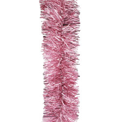 5m  FROSTED PINK  Christmas Tinsel  - 75mm wide