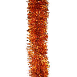 5m  ORANGE  Christmas Tinsel   -  75mm wide