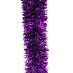 5m  PURPLE  Christmas Tinsel   -  75mm