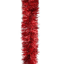 5m  RED  Christmas Tinsel   -  75mm wide