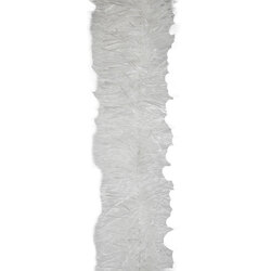 5m  WHITE   Christmas Tinsel  -  75mm wide