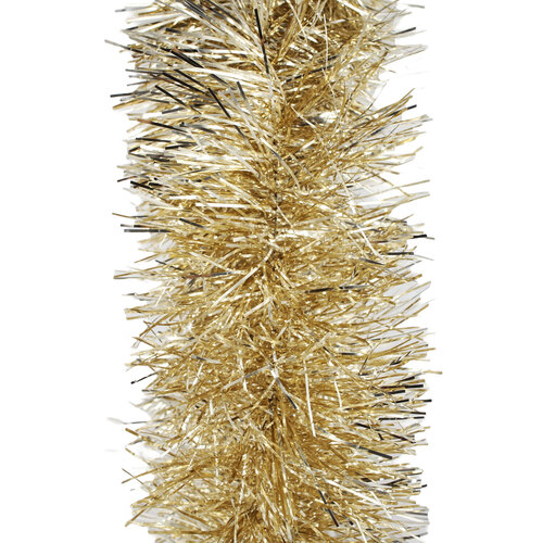 100m CHAMPAGNE GOLD Christmas Tinsel 150mm wide
