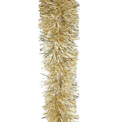 10m CHAMPAGNE GOLD Christmas Tinsel 100mm wide