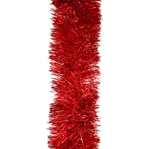 10m RED Christmas Tinsel 100mm wide