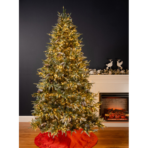 Birmingham Frosted Fir 6.5ft / 201cm Pre-Lit Christmas Tree