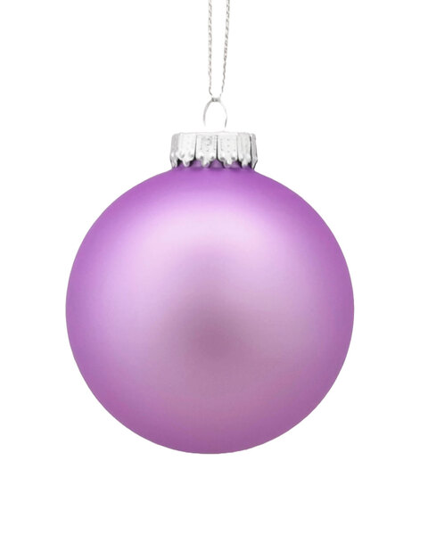 Soft Lilac Matt Single Glass Christmas Bauble