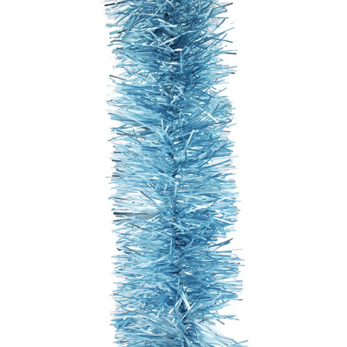 25m PASTEL BLUE Christmas Tinsel 75mm wide