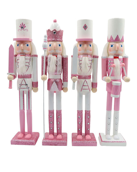 PINK Soldiers Set of 4 Nutcrackers 50cm