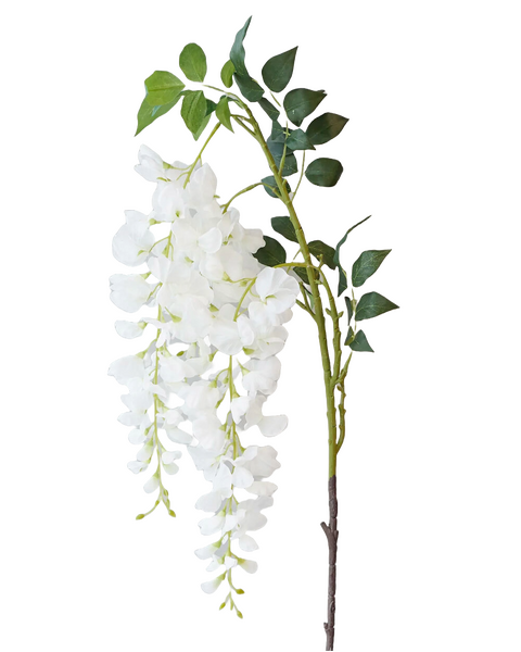 White Wisteria Hanging Spray 142cm