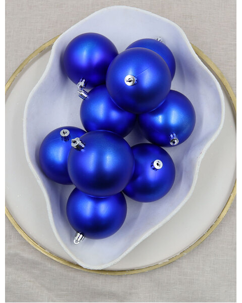 Royal Blue Christmas Baubles 60mm Matte 24 & 48 Packs