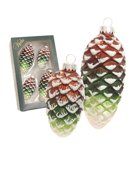 Christmas Tree Pinecone Bauble 4 Pack