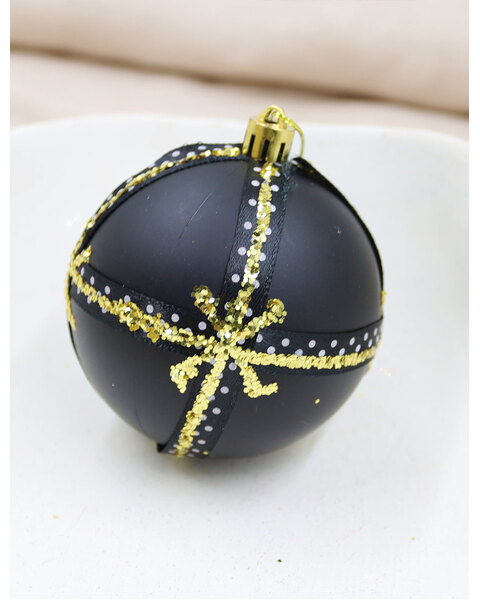 Black Cross 80mm Individual Decorative Bauble