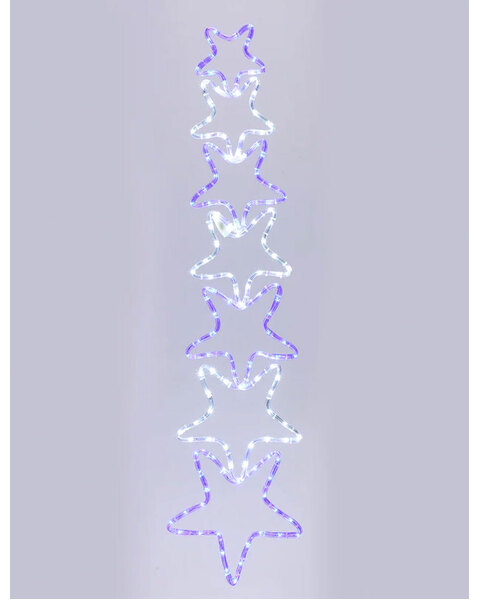 WHITE & BLUE Christmas Motif 7 Stars