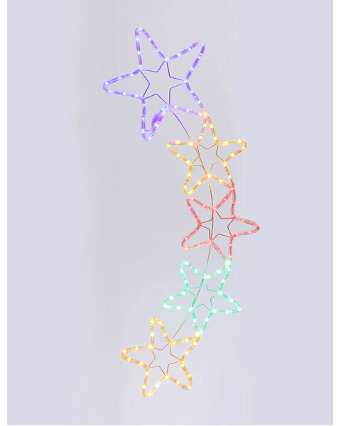 MULTI COLOUR Christmas Motif 5 Stars