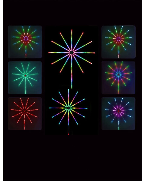 Multicolour Christmas 2D Motif LED Fireworks