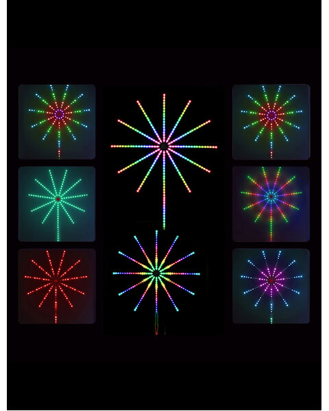 Multicolour Christmas 2D Motif LED Fireworks