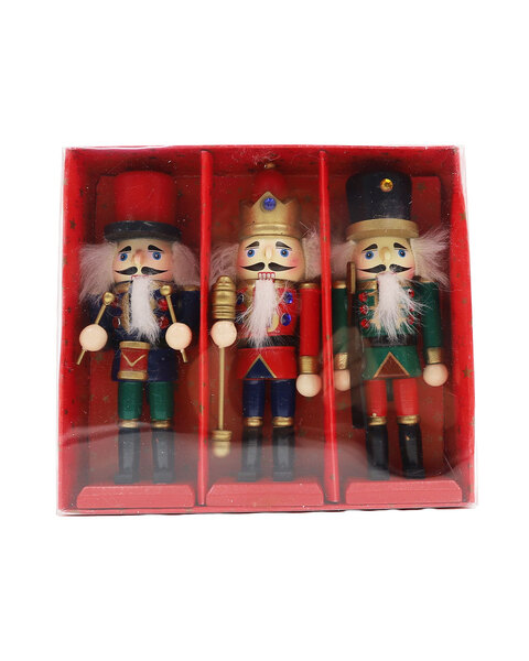 The Bavarian Guards 15cm 3 Pack Wooden Nutcracker