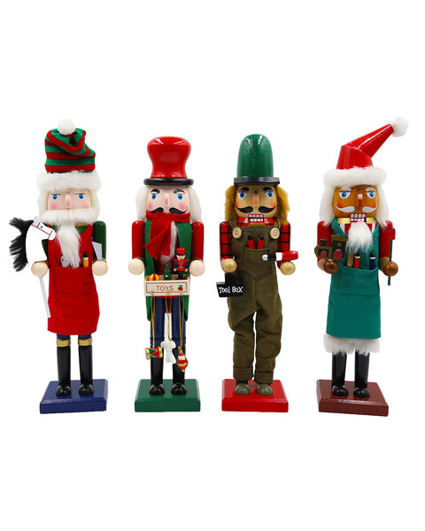 The Santa Helpers 4 Nutcrackers 36cm