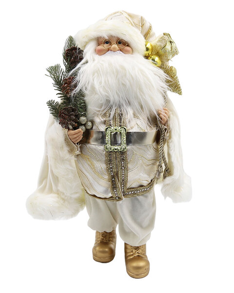 Santa Claus 50cm Gold and White