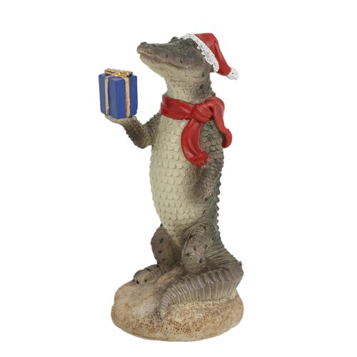 13cm Aussie Figurine Crocodile with Present