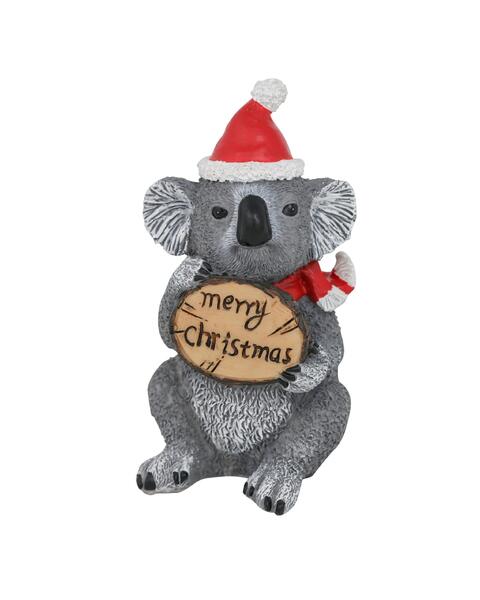 13cm Christmas Koala with Merry Christmas Sign