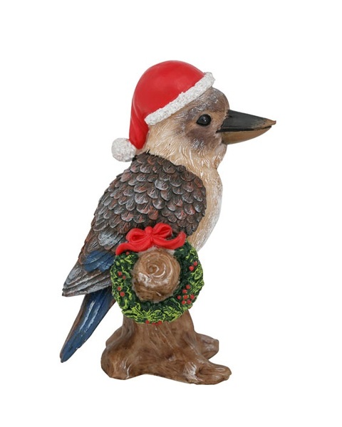 Christmas Kookaburra With Wreath 13cm