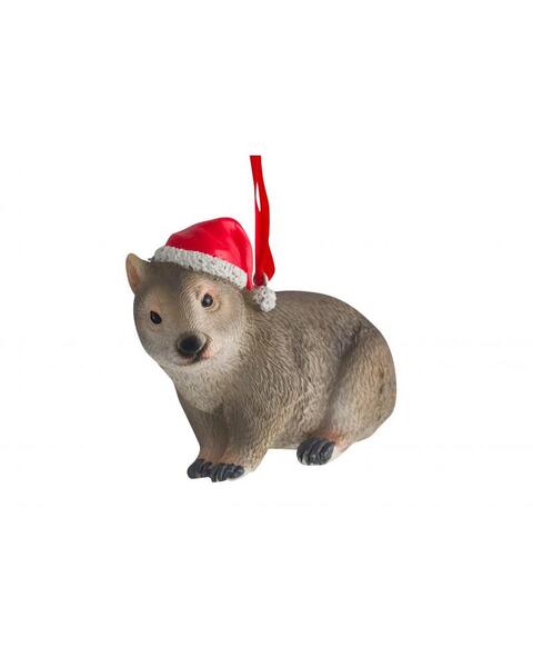 Aussie Christmas Hanging Decoration Wombat 7cm 