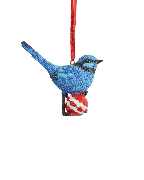 Aussie Christmas Decoration Blue Wren 9cm