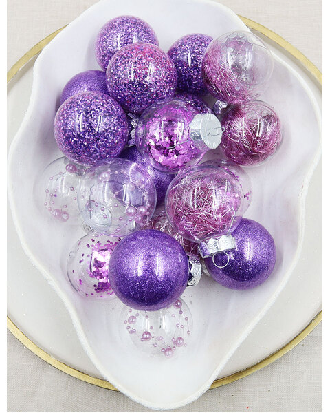 Light Purple Christmas Bauble 30 Pack 60mm